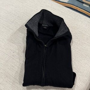 Banana Republic Men's Black Zip-Up Sweater